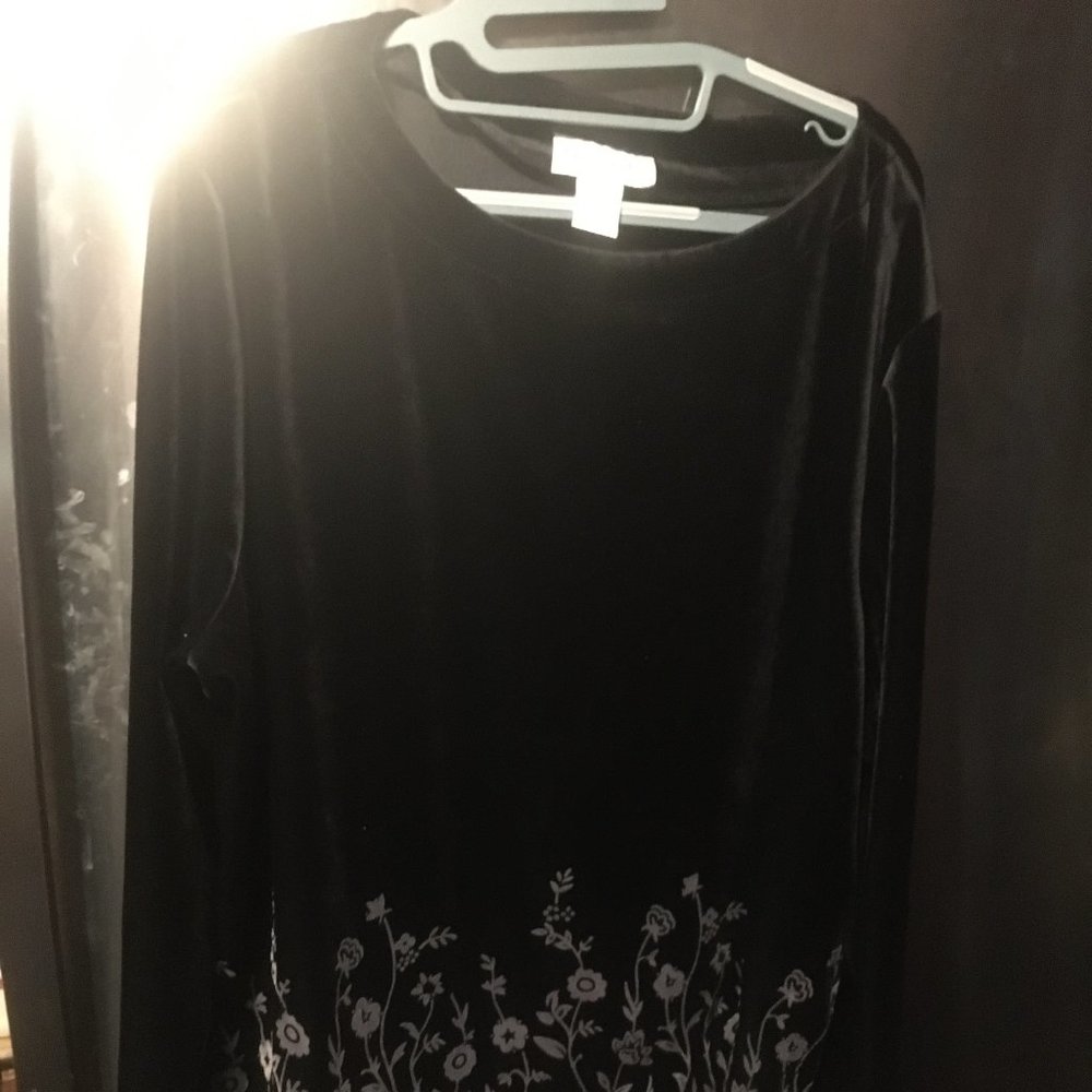 Graver Studio Embellished Velvet top 274 $21 FIRM